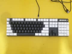 OCG Mechanical RGB Blue Switch Black and White Combo Design Keyboard