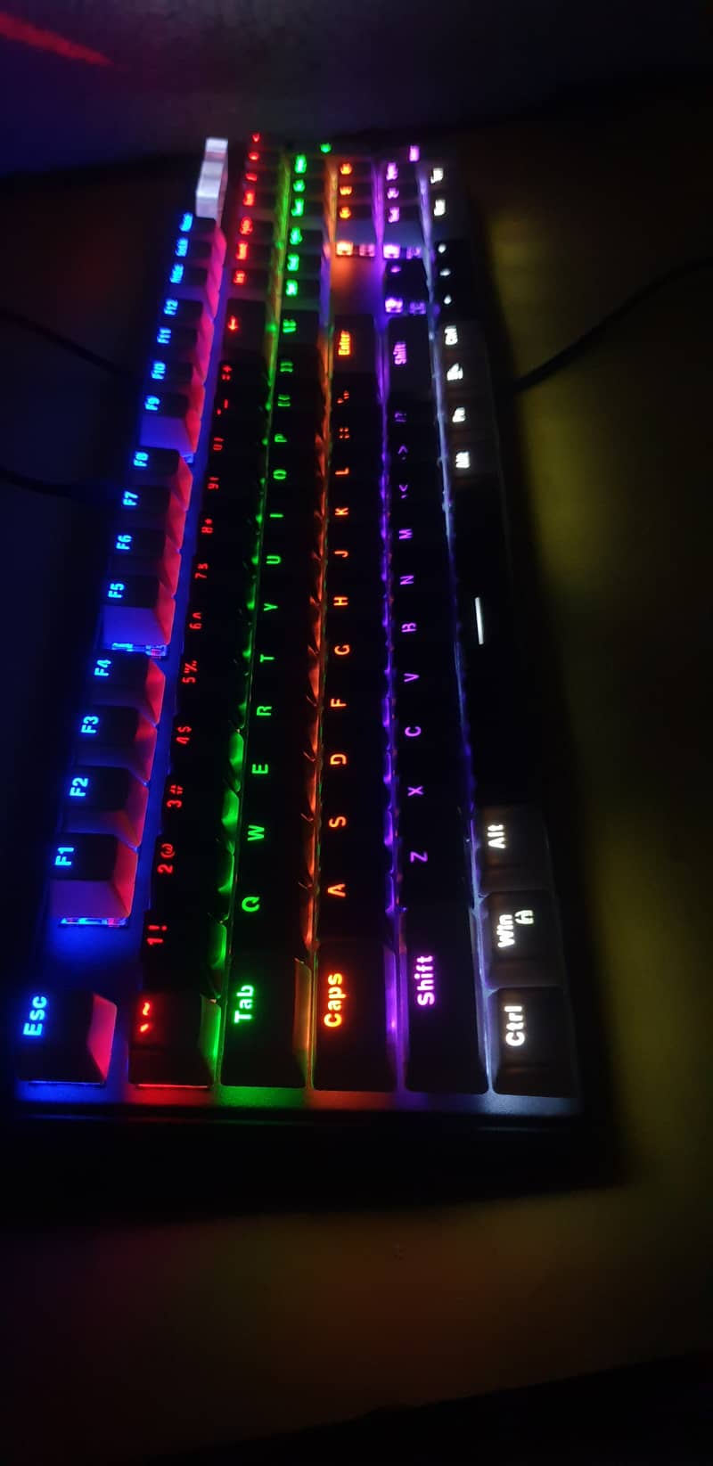 OCG Mechanical RGB Blue Switch Black and White Combo Design Keyboard 1