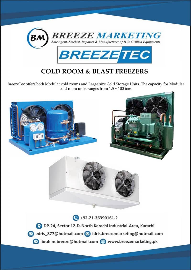 COLD ROOM / COLD STORAGE / BLAST FREEZER / MINUS CHILLER 0