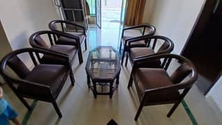 6 chairs center table