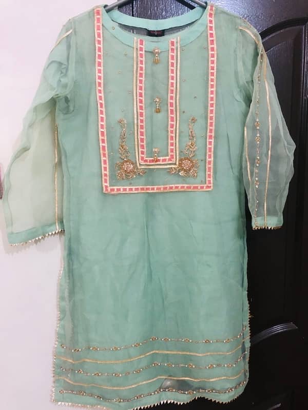 Naqshi semi formal 2 piece stitched dress for sale 5