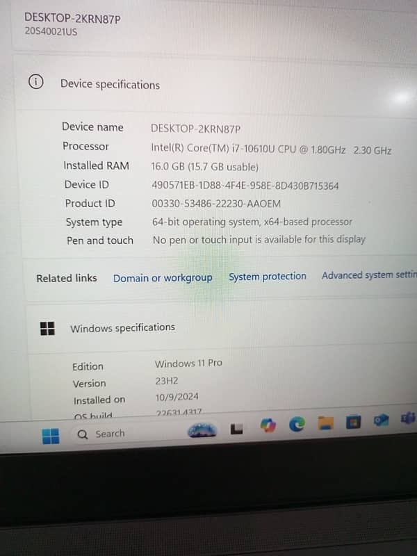 I7 Lenovo ThinkPad P14s | 16/256 | 2GB NVIDIA | 10th Gen 5