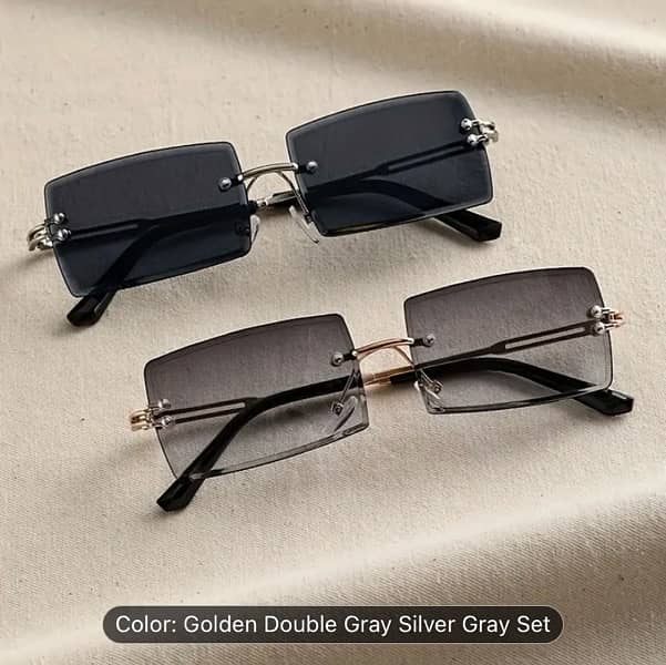 Pair of 2 frameless sunglasses 2