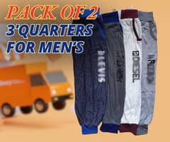 Pack of 2 Three Quarter Jersey Shorts - Random Colors