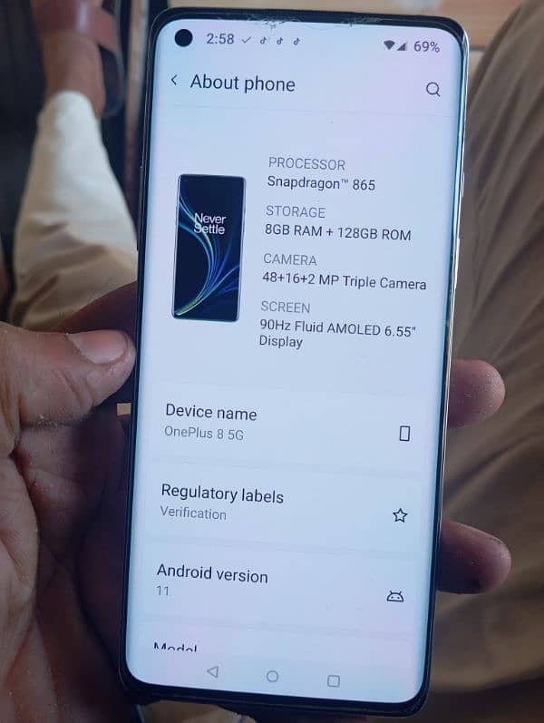 OnePlus 8/128 single SIM approved 2
