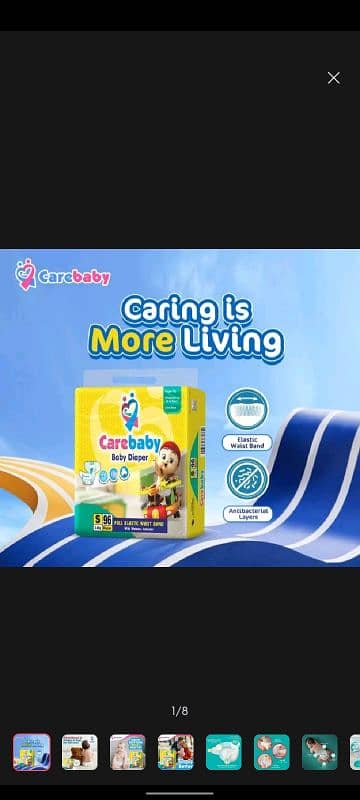 carebaby Natural Care Baby 99% Purified Water,  (96 diapers Total) 0