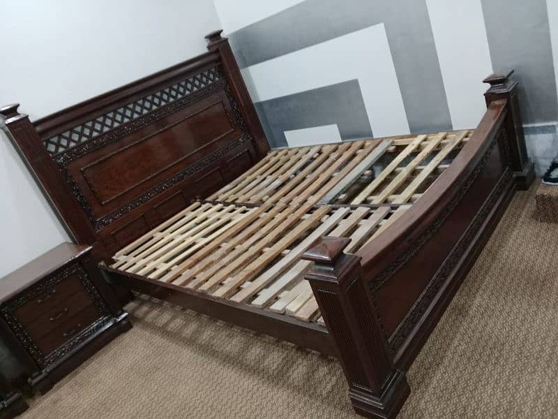 bed with side tables and dressing table for sale 2