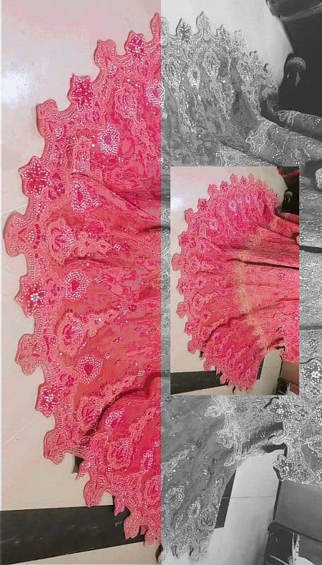 wedding lehenga, bridal wear or bridmaid, formal wedding wear, T-pink 2