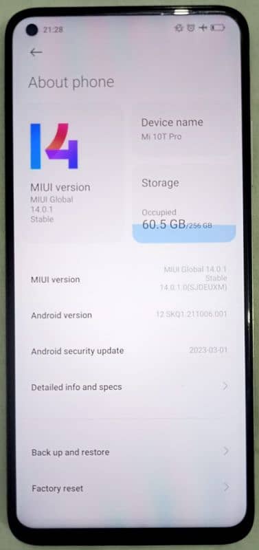 Mi 10T Pro 5G, 8+5GB RAM/256GB Storage, No Fault, Non-PTA 1