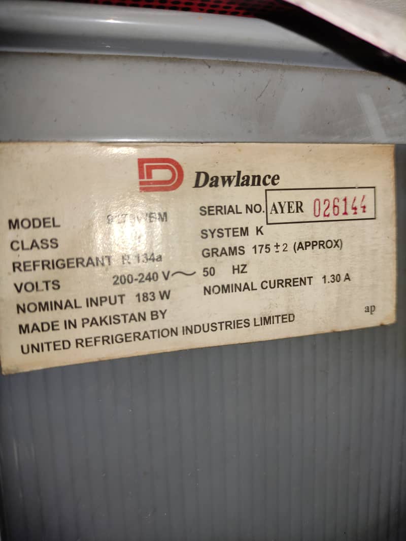 9170 Wbm Dawlance Refrigerator 1