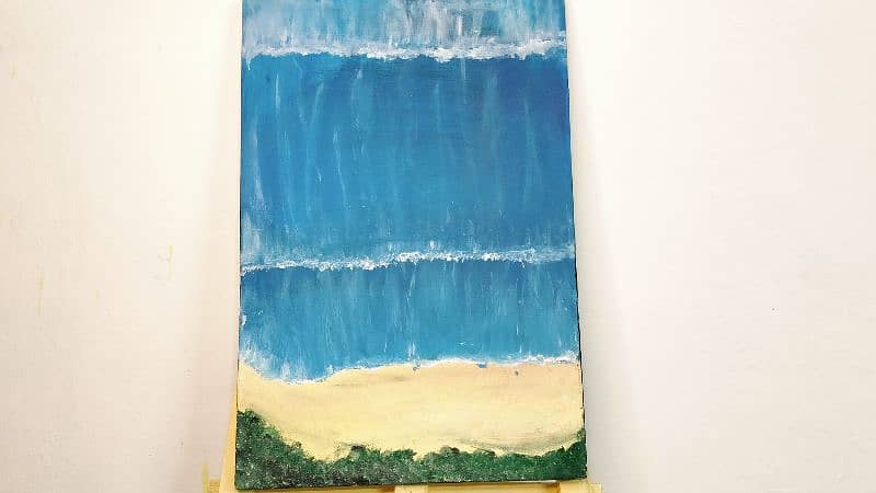 Sea Side acrylic painting 2