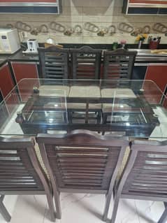 dining table6 Seater /wooden dining table / Center Table / table Set 3