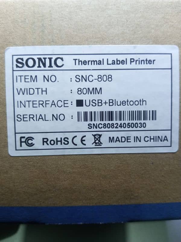 portable thurmal printer sonic 0