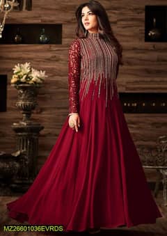 "3 Pcs Women's Stitched Crinkle Chiffon Zari Embroidered Suit - Styli