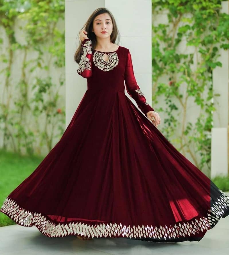 "3 Pcs Women's Stitched Crinkle Chiffon Zari Embroidered Suit - Styli 17