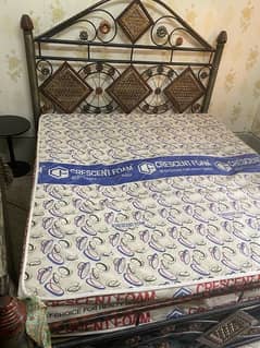 king Size iron bed with 8 inch Mattress for sale