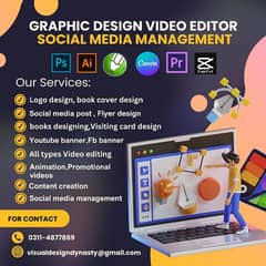 We are graphic designer/video editor/social media manager/Add bosting