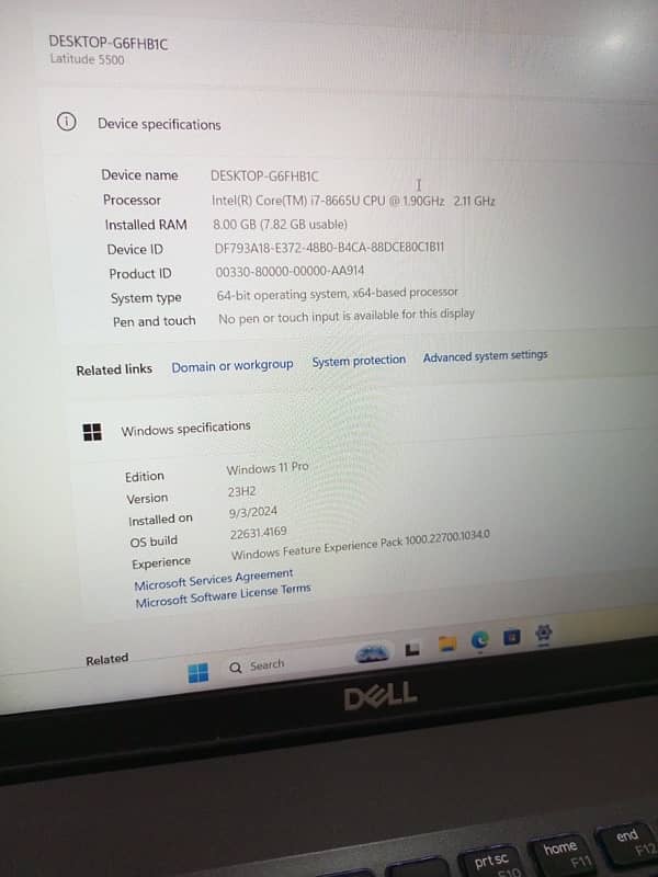 I7 Dell latitude 5500 | 8th Gen | 8/256 | UHD Graphics 10