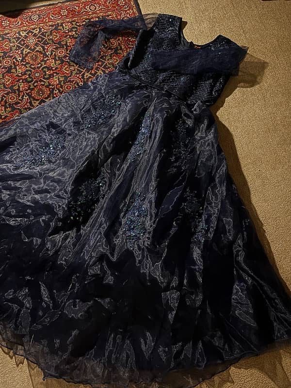 Exquisite Navy Blue Maxi Ball Gown - Full Length 8