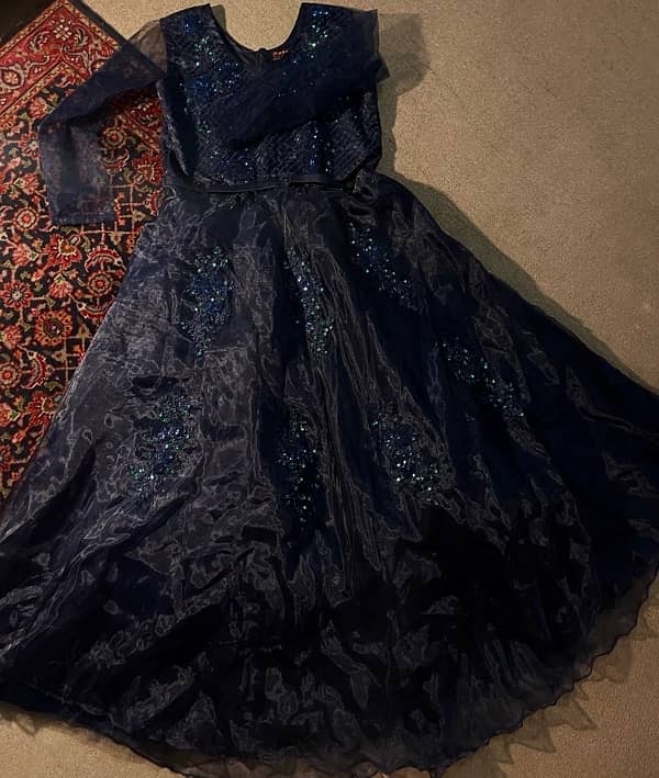 Exquisite Navy Blue Maxi Ball Gown - Full Length 9