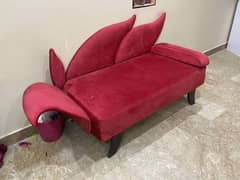 Designer sofa 2 seater reddish pink