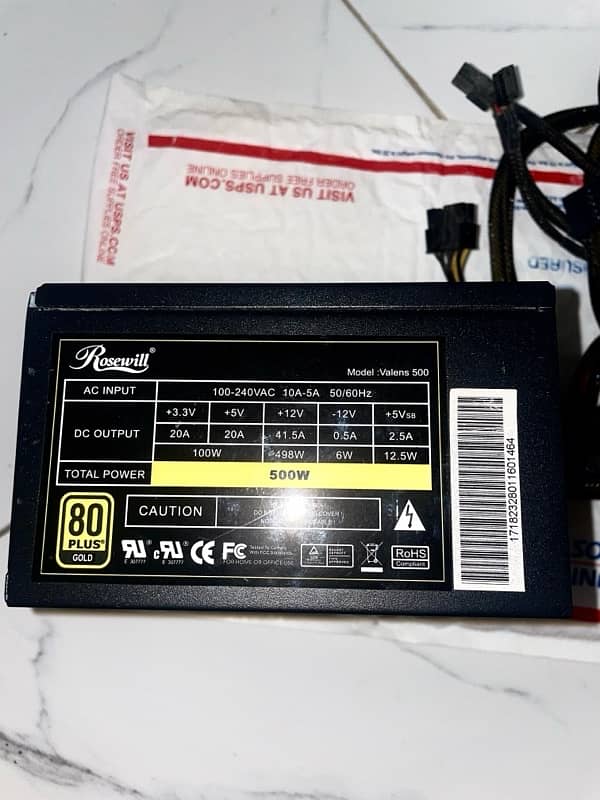 Rosewill 500W Power Supply for Sale – Excellent Condition 0