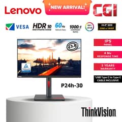 24" Inch Lenovo 2K Borderless Type-C Display IPS HDR 10 LED Monitor