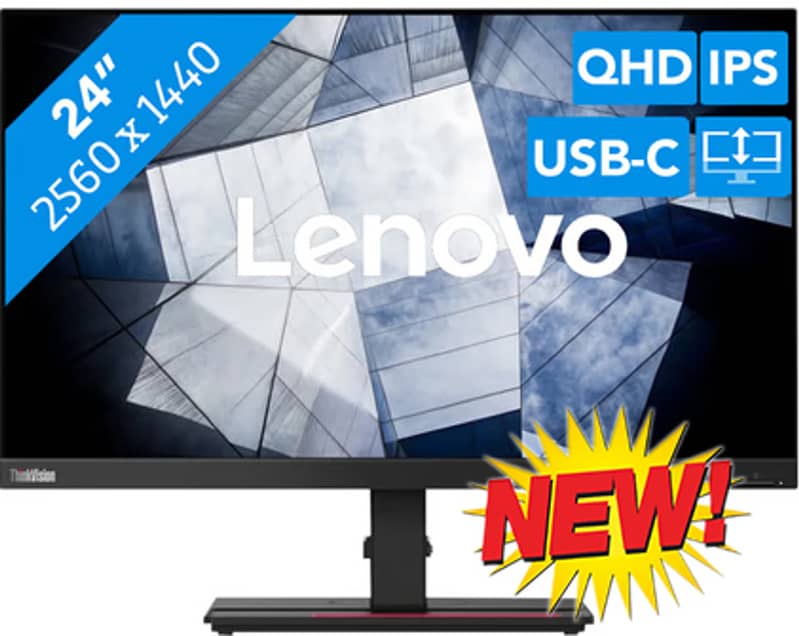 24" Inch Lenovo 2K Borderless Type-C Display IPS HDR 10 LED Monitor 4