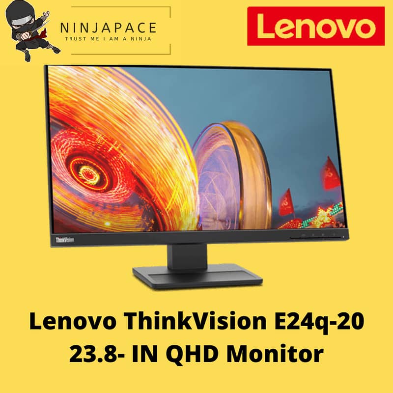 24" Inch Lenovo 2K Borderless Type-C Display IPS HDR 10 LED Monitor 10