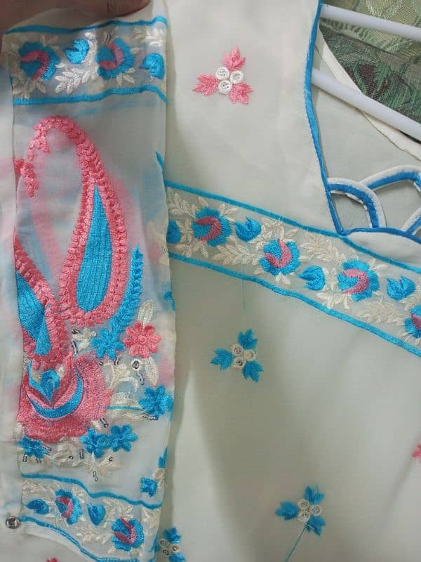 Embroidery, Reshmi suit, fancy dress, Stitched, 3 piece 6