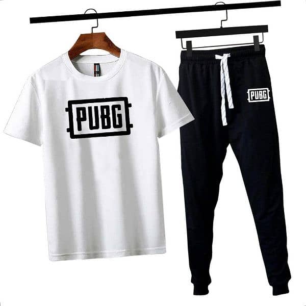 2 PCs Men,s cotton jersey printed track suit 3