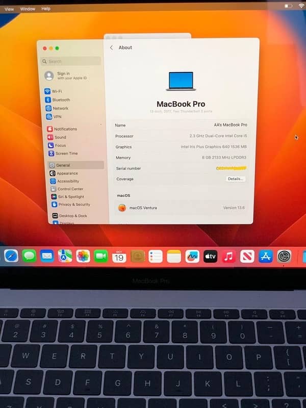 APPLE MACKBOOK Pro 2017 /256GB/  For sale WhatsApp Num #03265949331 3