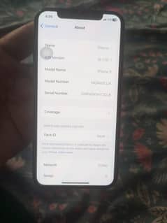 iphone x 256 gb Pta approved 10/9 battary 83℅ 0