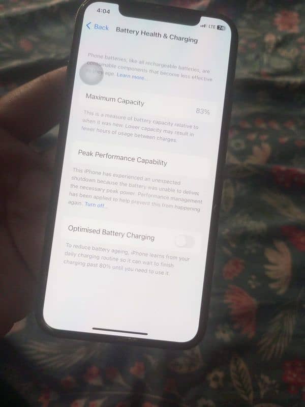 iphone x 256 gb Pta approved 10/9 battary 83℅ 2