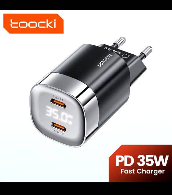 Toocki 35w Charger Digital Display with 60w Cable Premium Quality 2