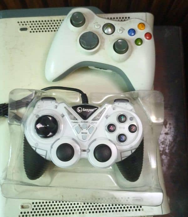 two xbox 360 CONTROLLER wireless and also non wireless  03335035405 0