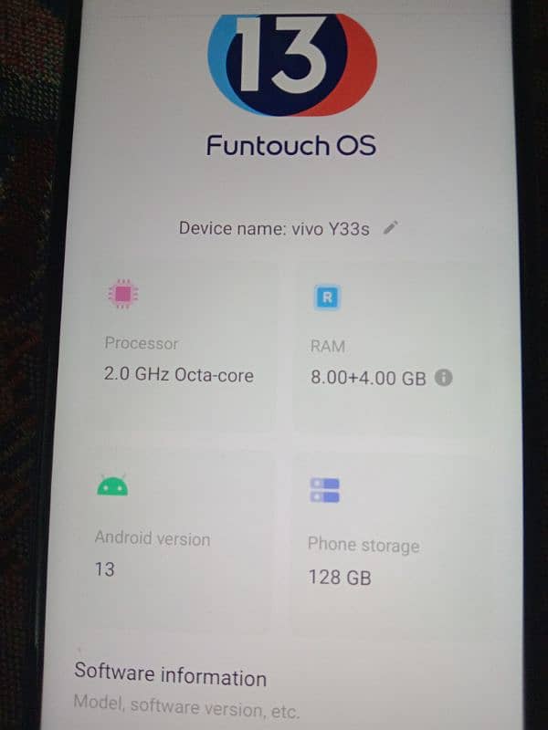 vivo y33s 8+4 128 official pta approved condition 10by9 with box 9