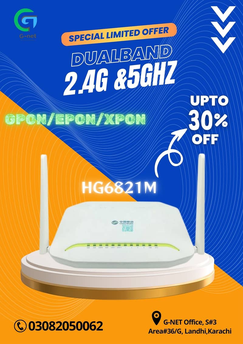 Fiberhome HG6812M xpon gpon epon fiber optic router 2G & 5G dual band 0