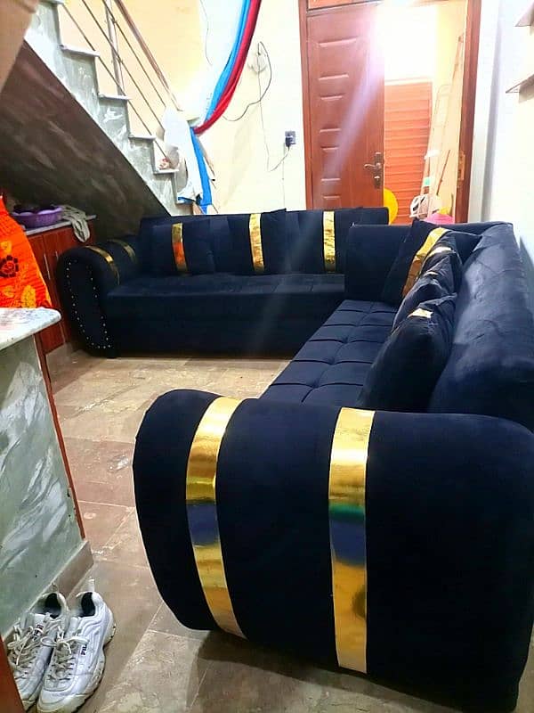 urgent sale L shaped sofa delivery available all pakistan 9