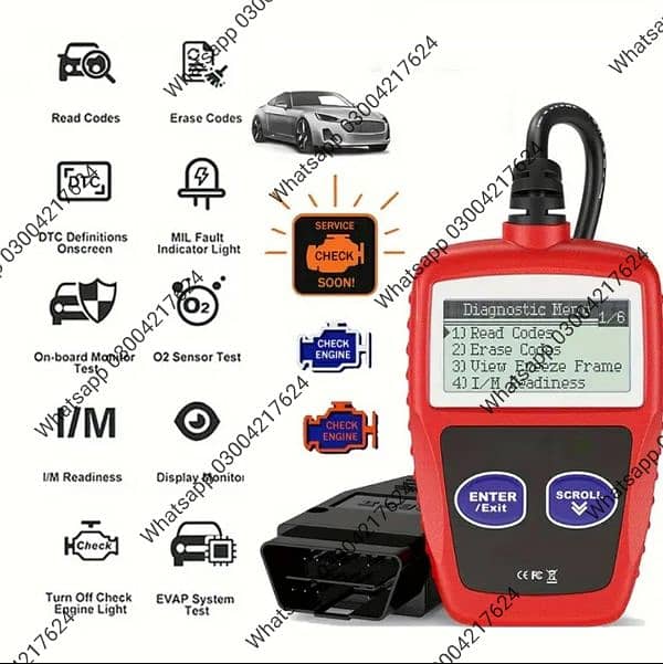 Mini ELM327 OBD V2.1 OBD2 Bluetooth Auto Scanner Car Tester Diag 6