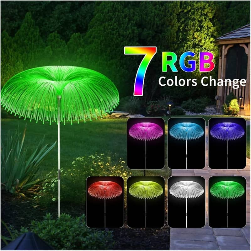 Solar Lights, String,Flower,Crystal Balls,Multi-Color 8 Lighting Modes 10