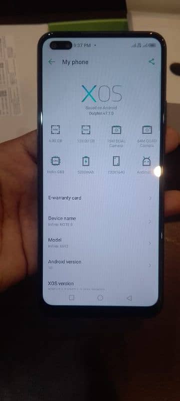 Infinix Note 8 6gb 128gb all mobile ok h 3