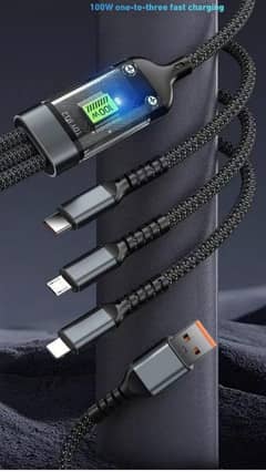 3 in 1 USB Fast charging cable for mobiles