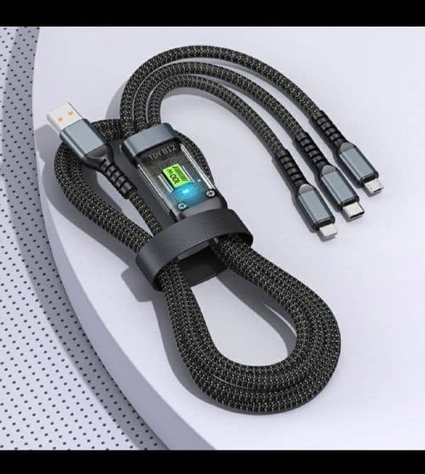 3 in 1 USB Fast charging cable for mobiles 1