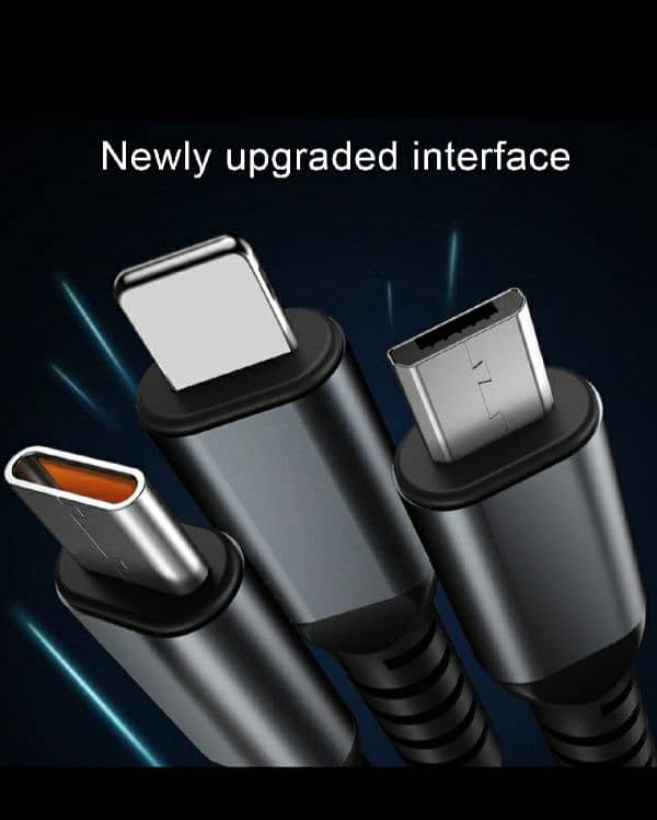 3 in 1 USB Fast charging cable for mobiles 4