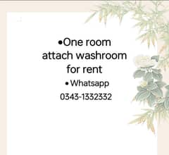 One room attach washroom for rent 0