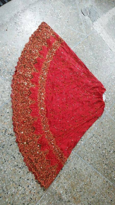 Bridel lehnga krdana moti work on raw silk 1