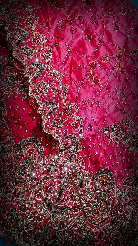 Bridel lehnga krdana moti work on raw silk 2