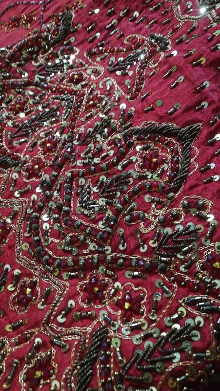 Bridel lehnga krdana moti work on raw silk 3