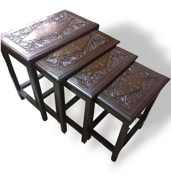 Nesting Tables Nest Set Brown 1